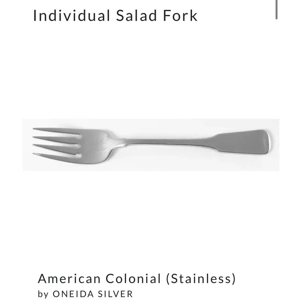 Oneida Stainless Flatware AMERICAN COLONIAL Salad Forks (2) Dinner Fork (1)